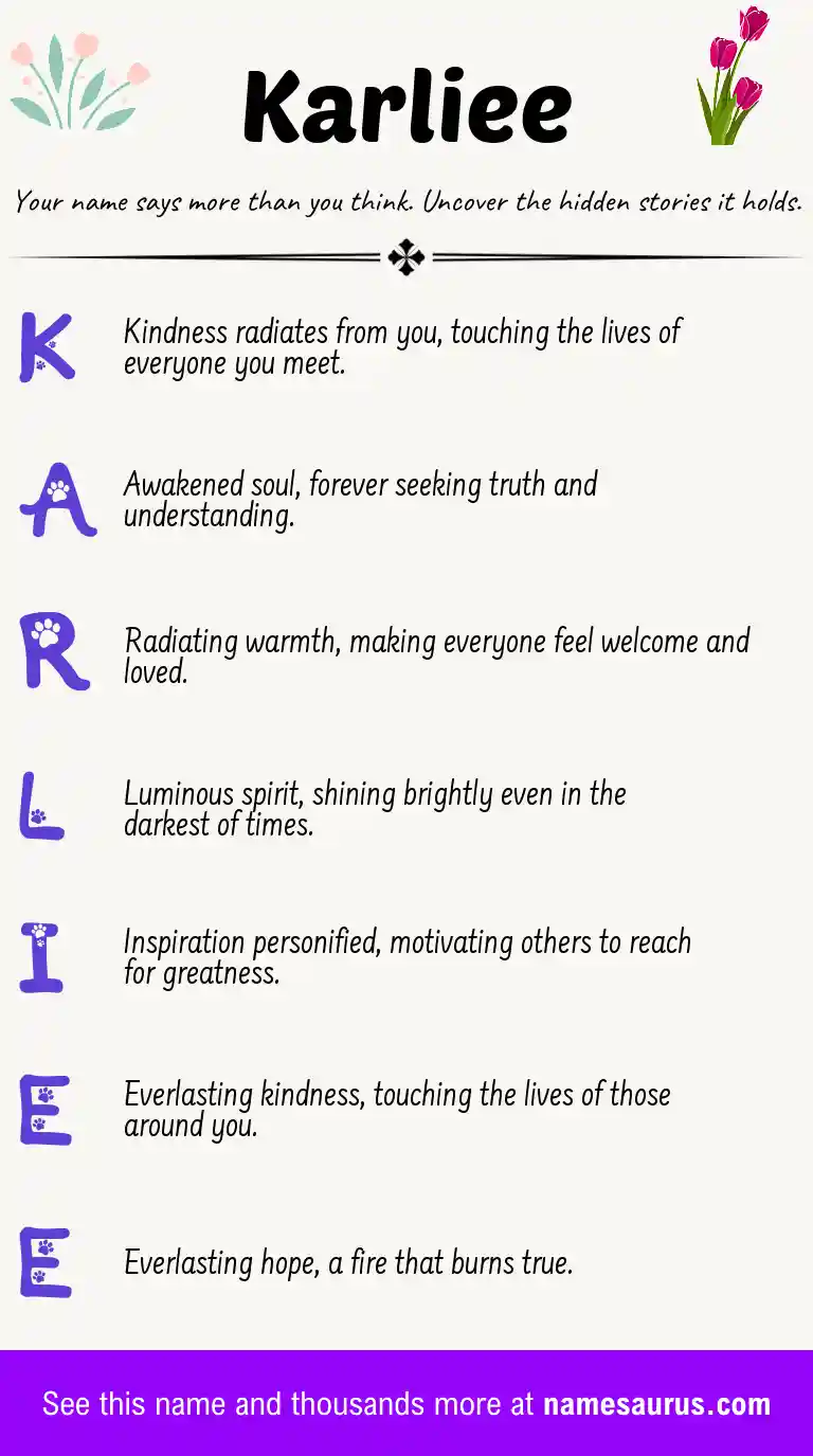 Acrostic poem about Karliee.