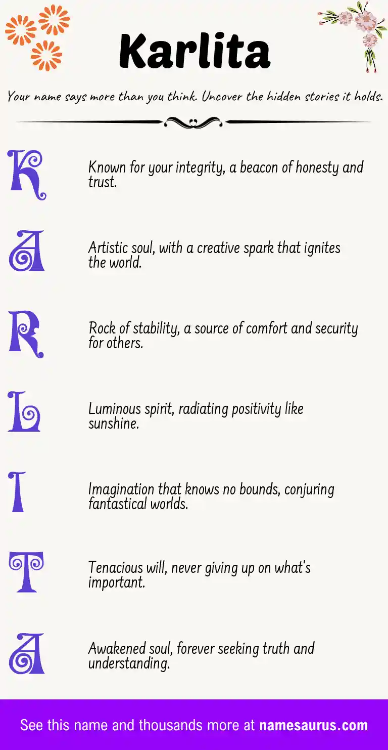 Acrostic poem about Karlita.