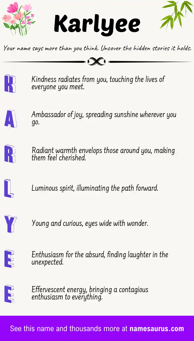 Acrostic poem about Karlyee.
