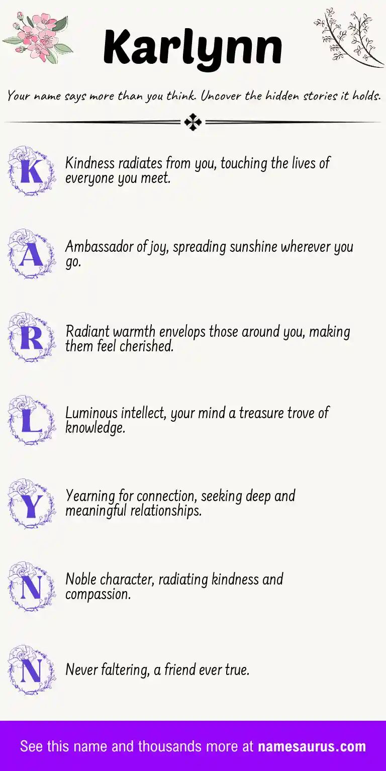 Acrostic poem about Karlynn.