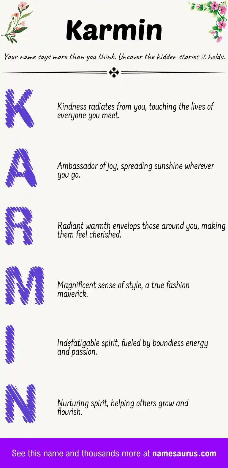 Acrostic poem about Karmin.