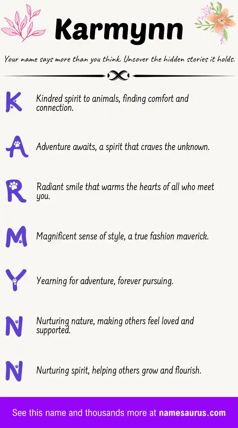 Acrostic poem about Karmynn.