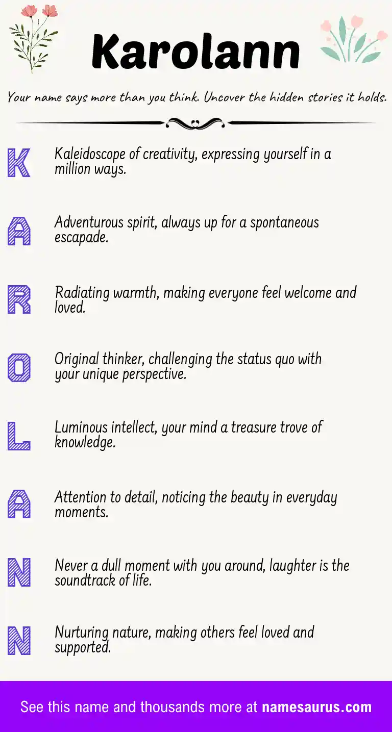 Acrostic poem about Karolann.