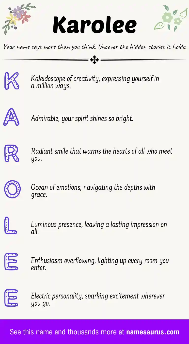 Acrostic poem about Karolee.