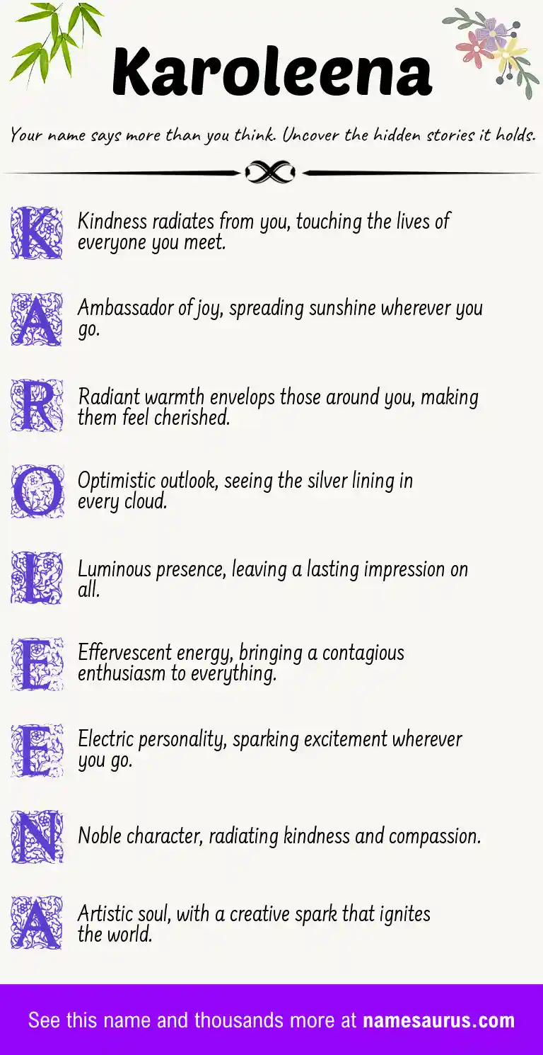 Acrostic poem about Karoleena.