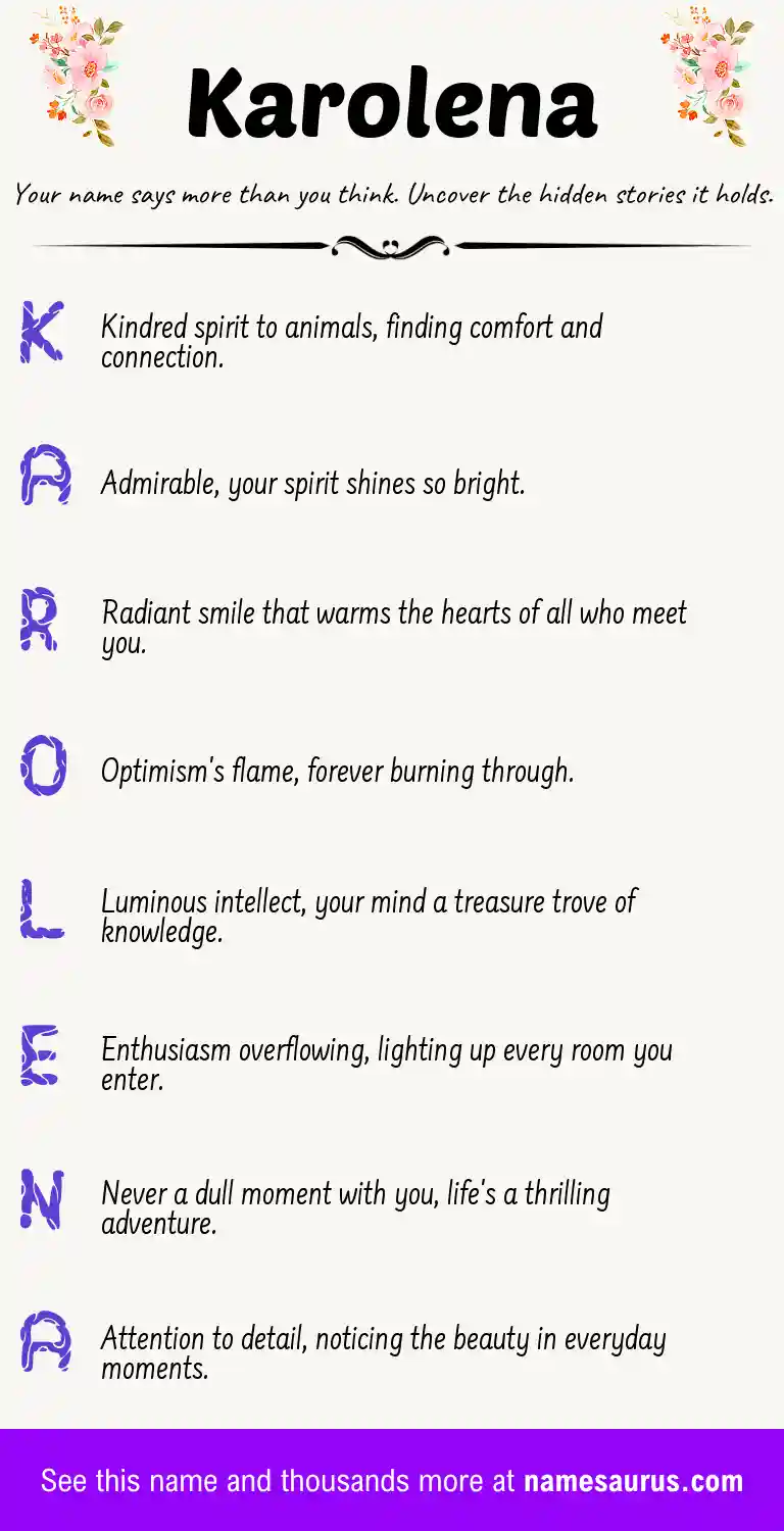 Acrostic poem about Karolena.