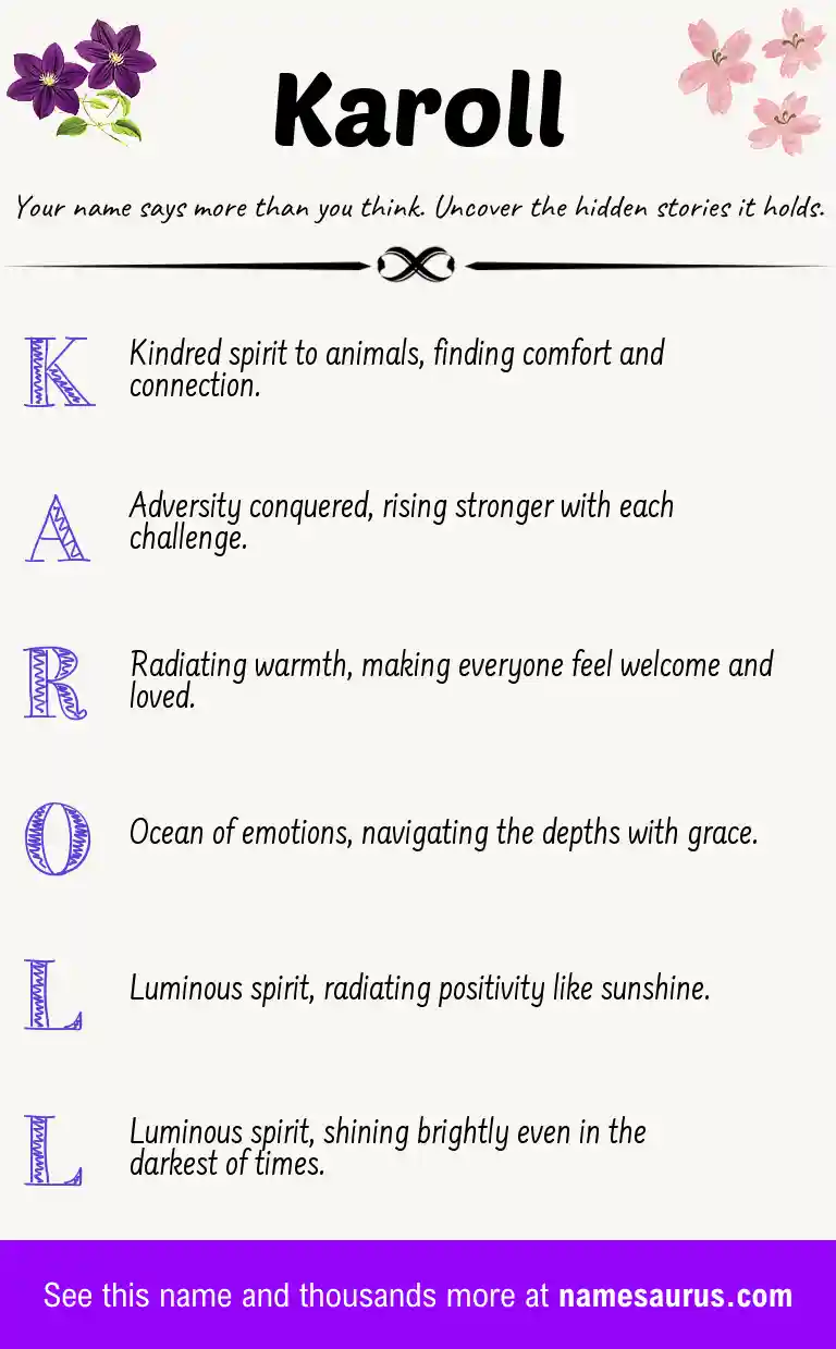 Acrostic poem about Karoll.