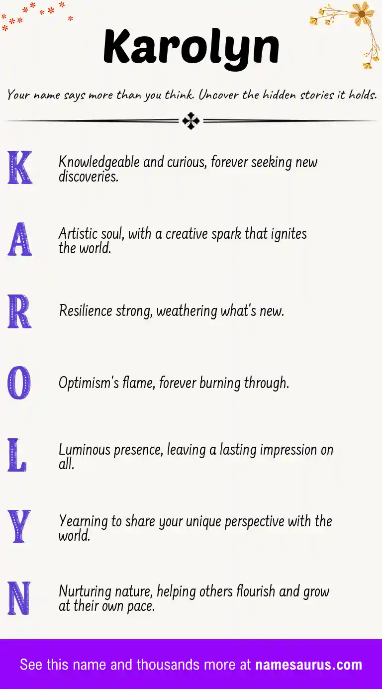 Acrostic poem about Karolyn.