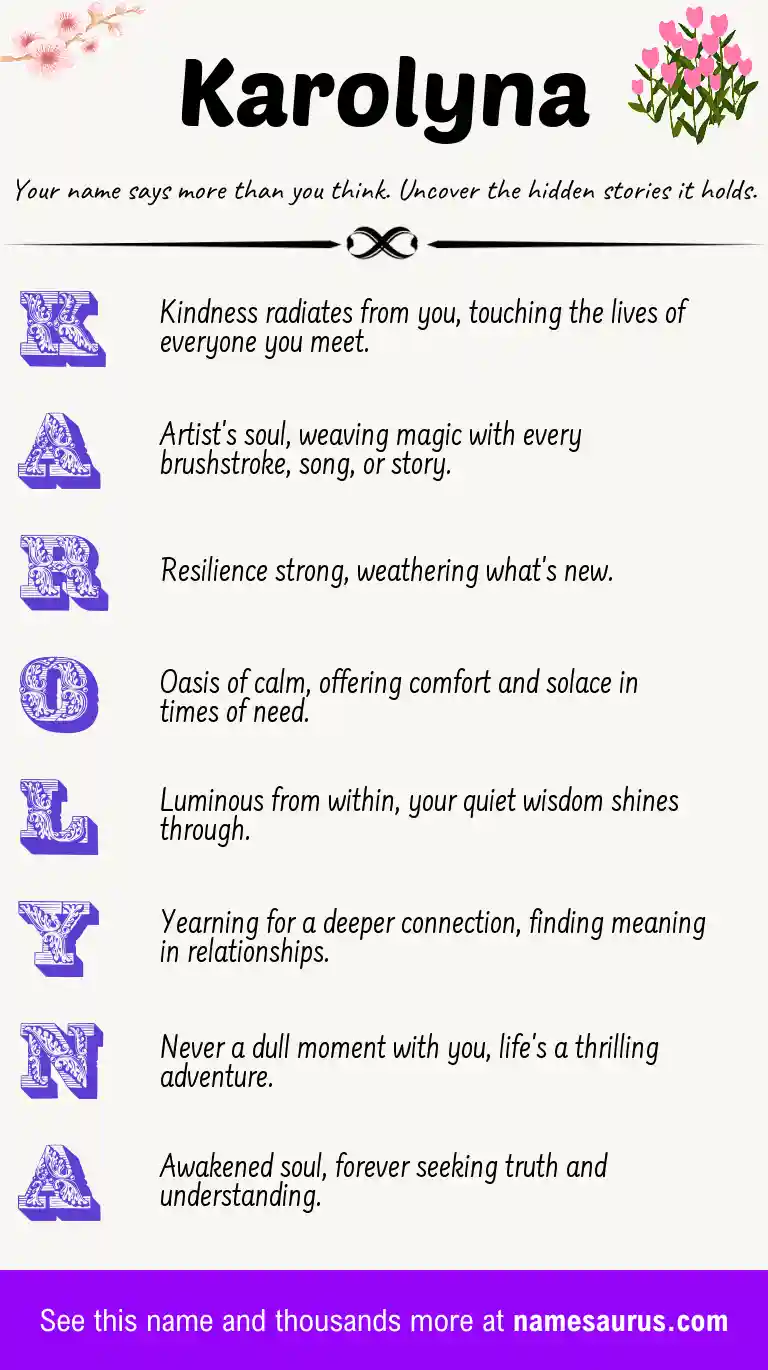 Acrostic poem about Karolyna.