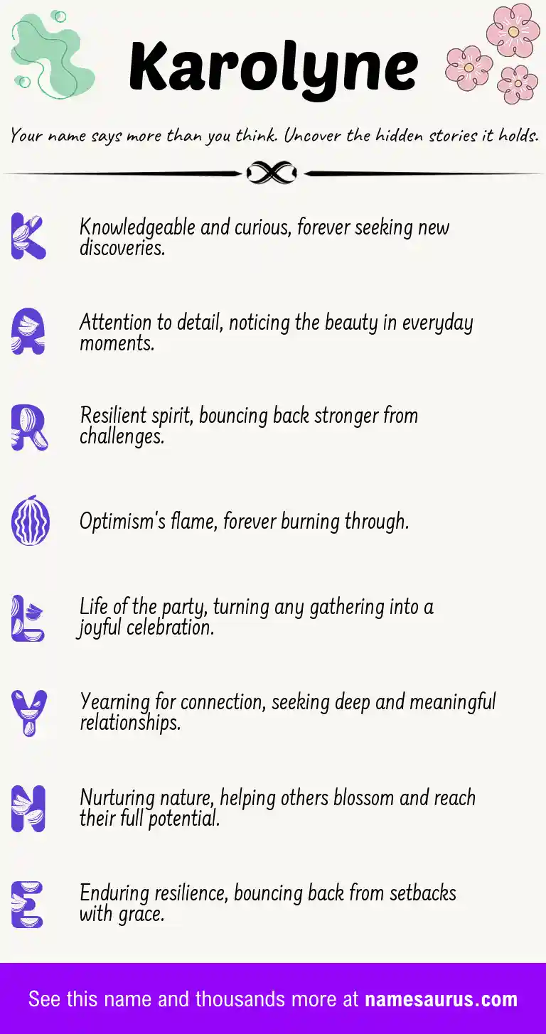 Acrostic poem about Karolyne.