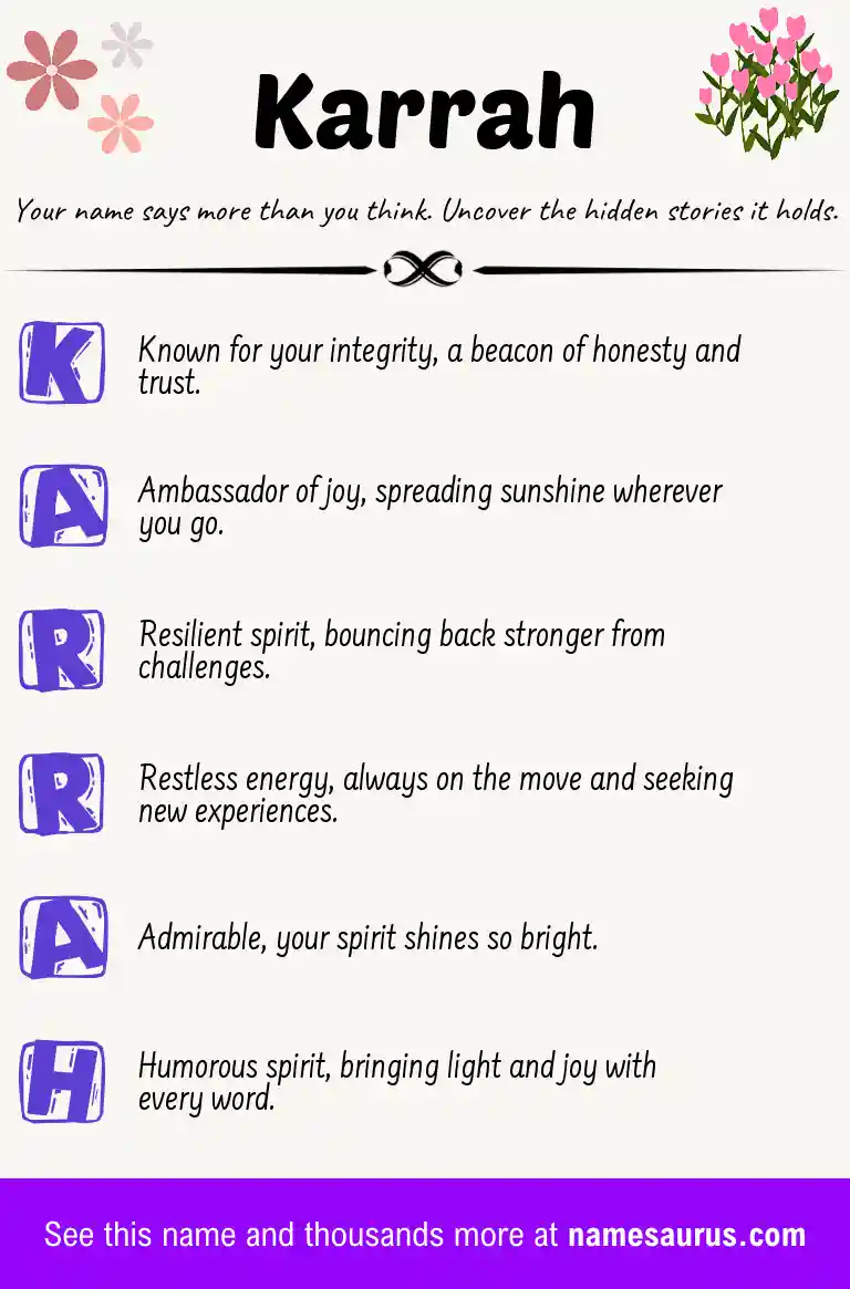 Acrostic poem about Karrah.