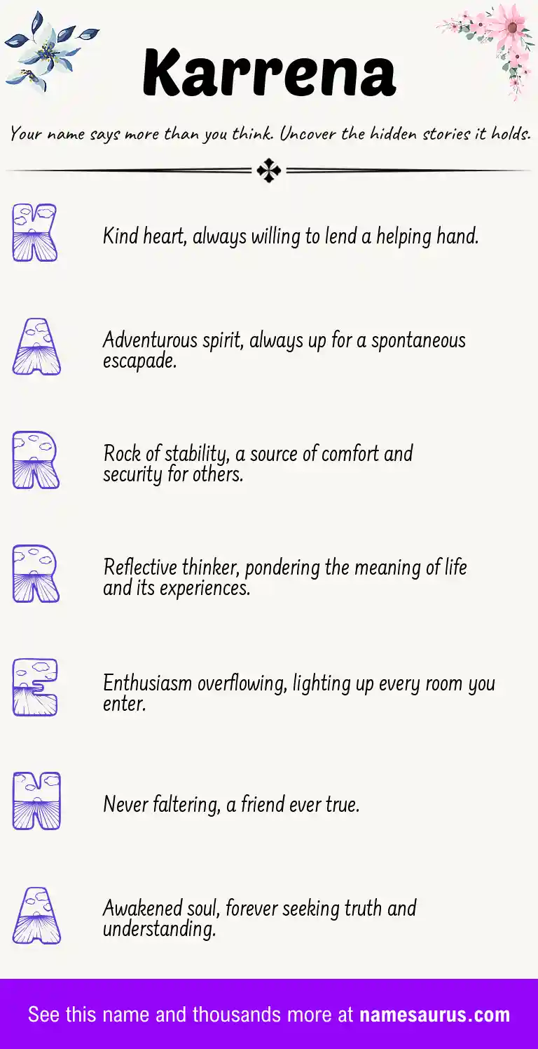 Acrostic poem about Karrena.
