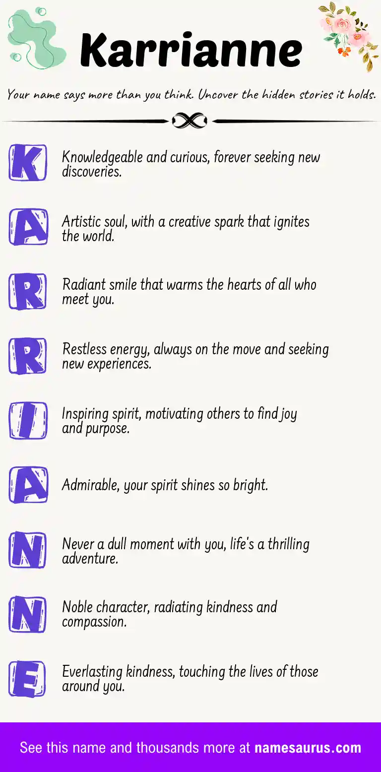 Acrostic poem about Karrianne.