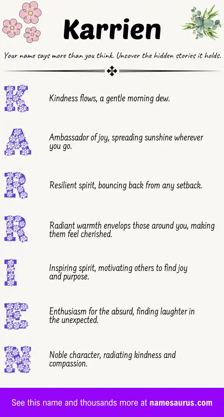 Acrostic poem about Karrien.