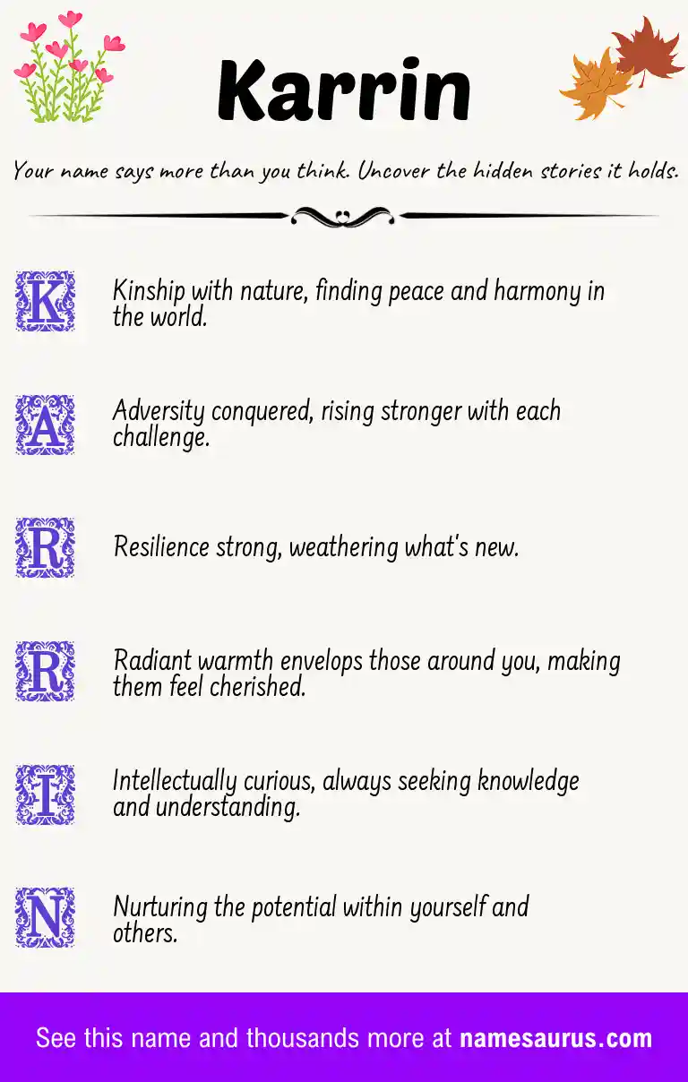 Acrostic poem about Karrin.