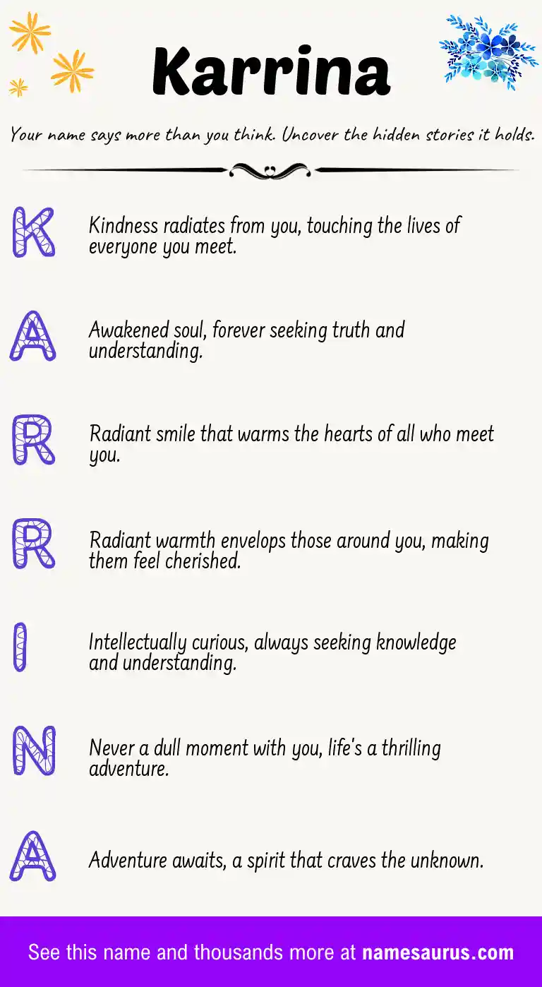 Acrostic poem about Karrina.