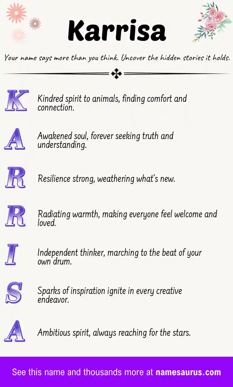 Acrostic poem about Karrisa.