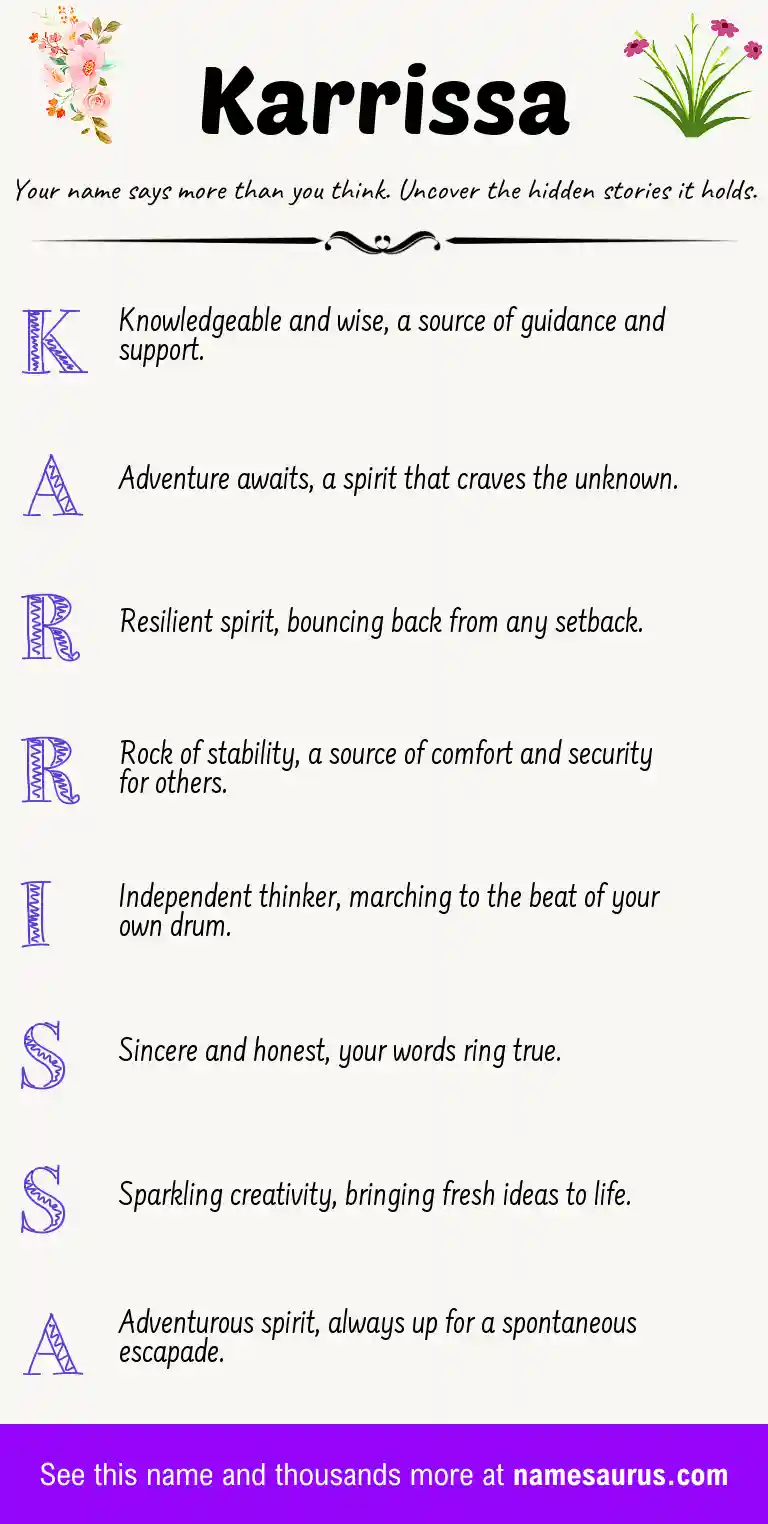 Acrostic poem about Karrissa.