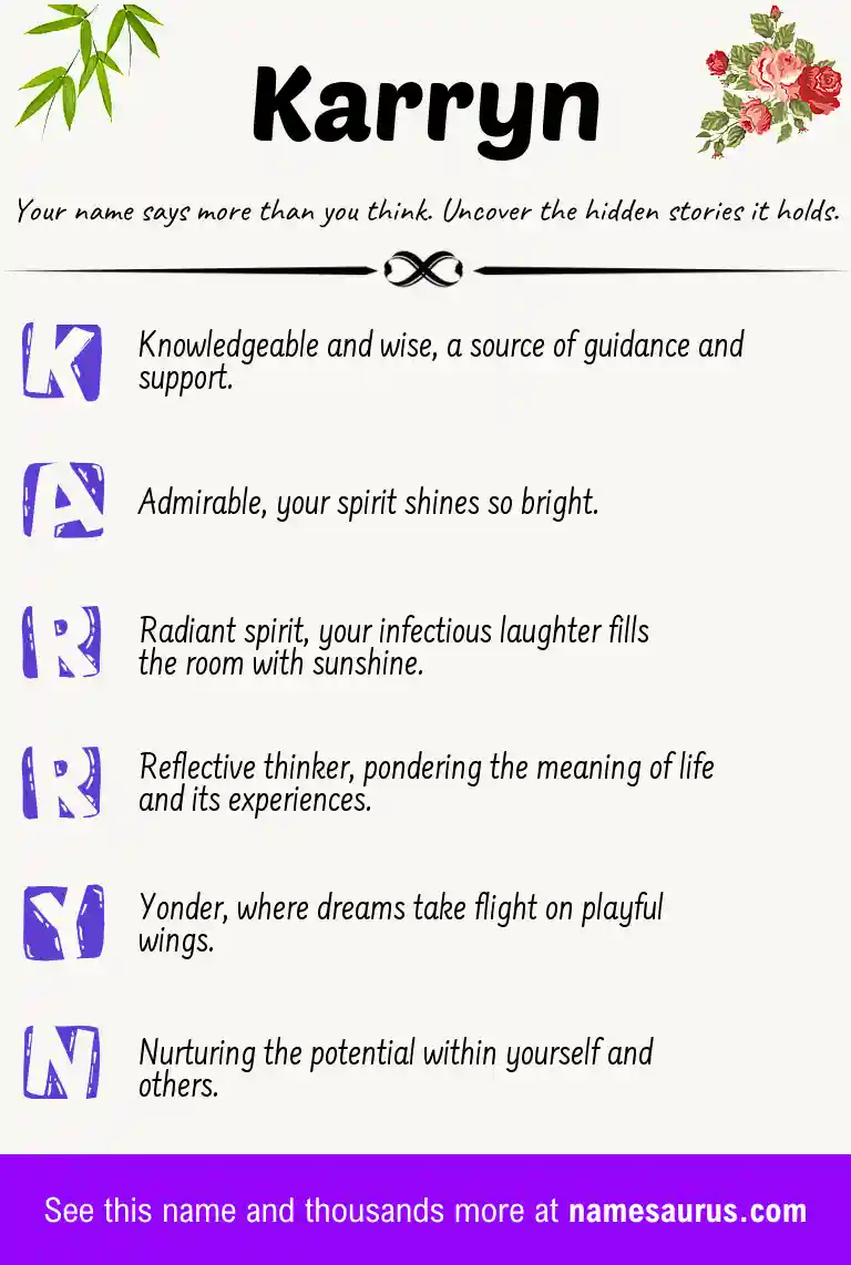 Acrostic poem about Karryn.