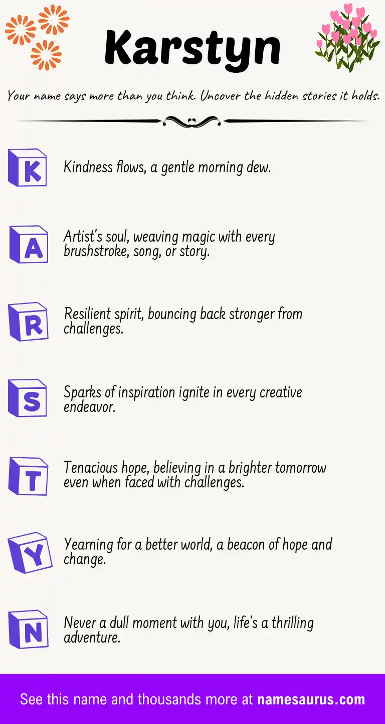 Acrostic poem about Karstyn.
