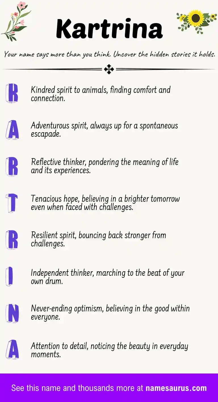 Acrostic poem about Kartrina.
