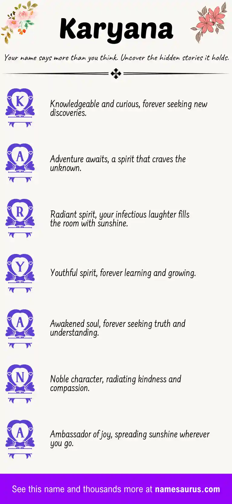Acrostic poem about Karyana.
