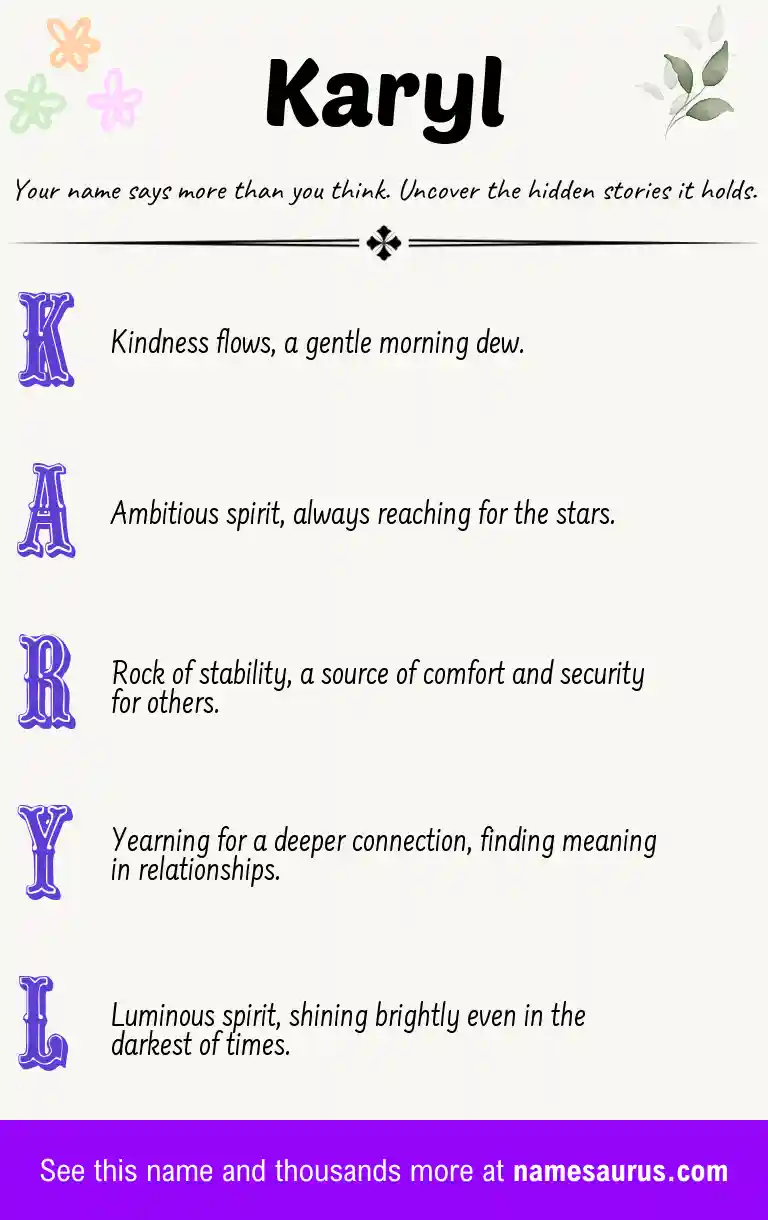 Acrostic poem about Karyl.