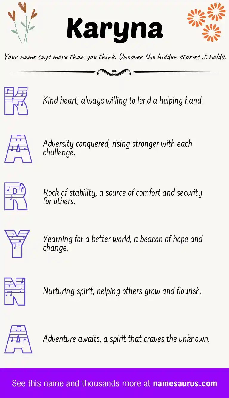 Acrostic poem about Karyna.