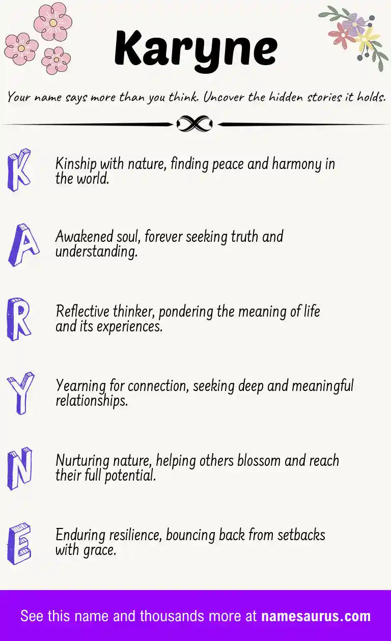 Acrostic poem about Karyne.
