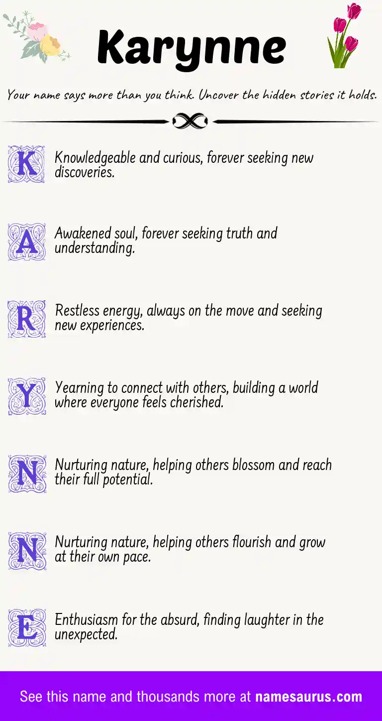 Acrostic poem about Karynne.