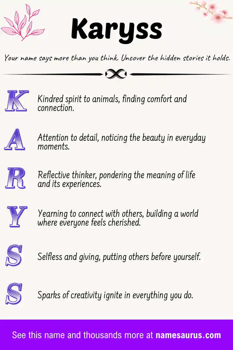Acrostic poem about Karyss.