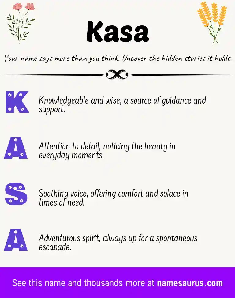 Acrostic poem about Kasa.