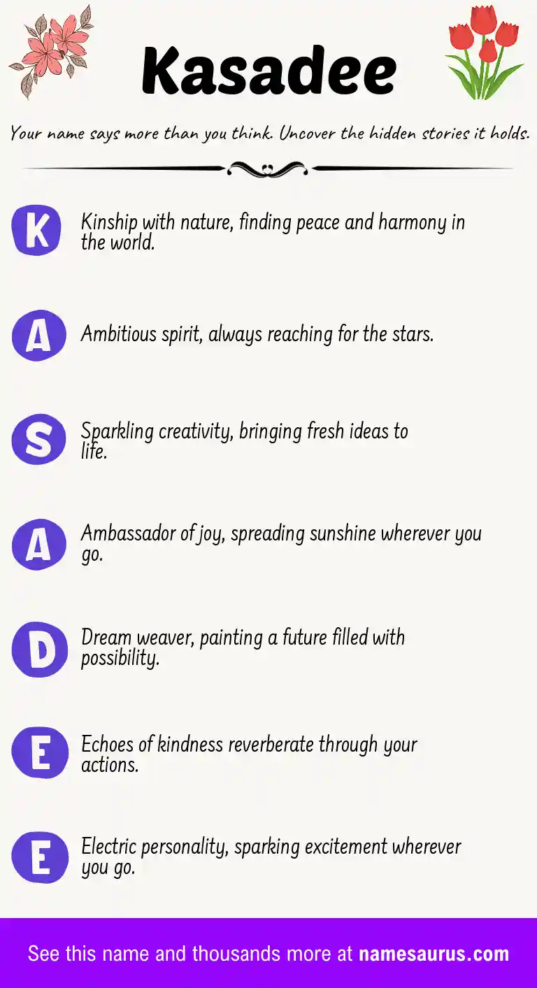 Acrostic poem about Kasadee.