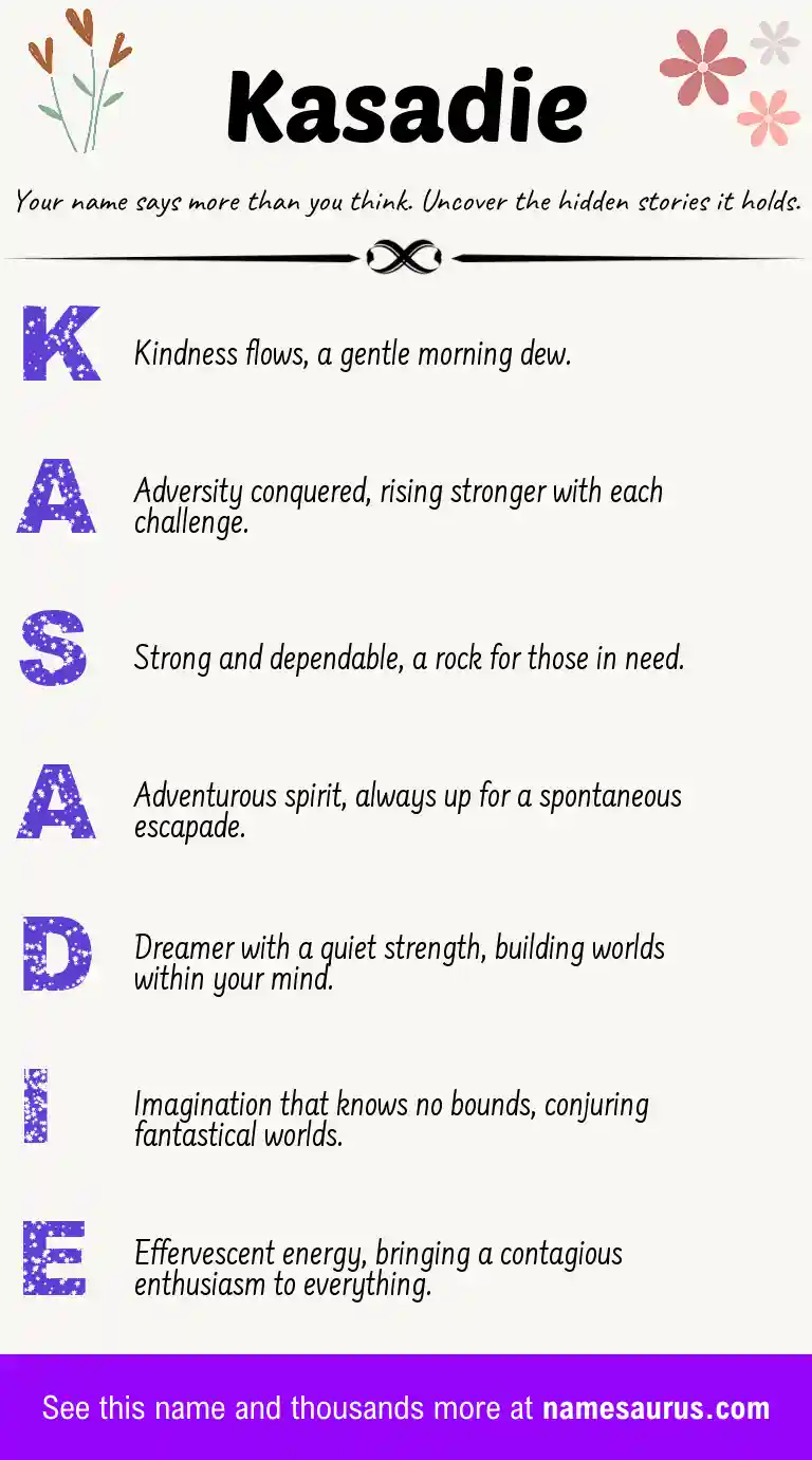 Acrostic poem about Kasadie.
