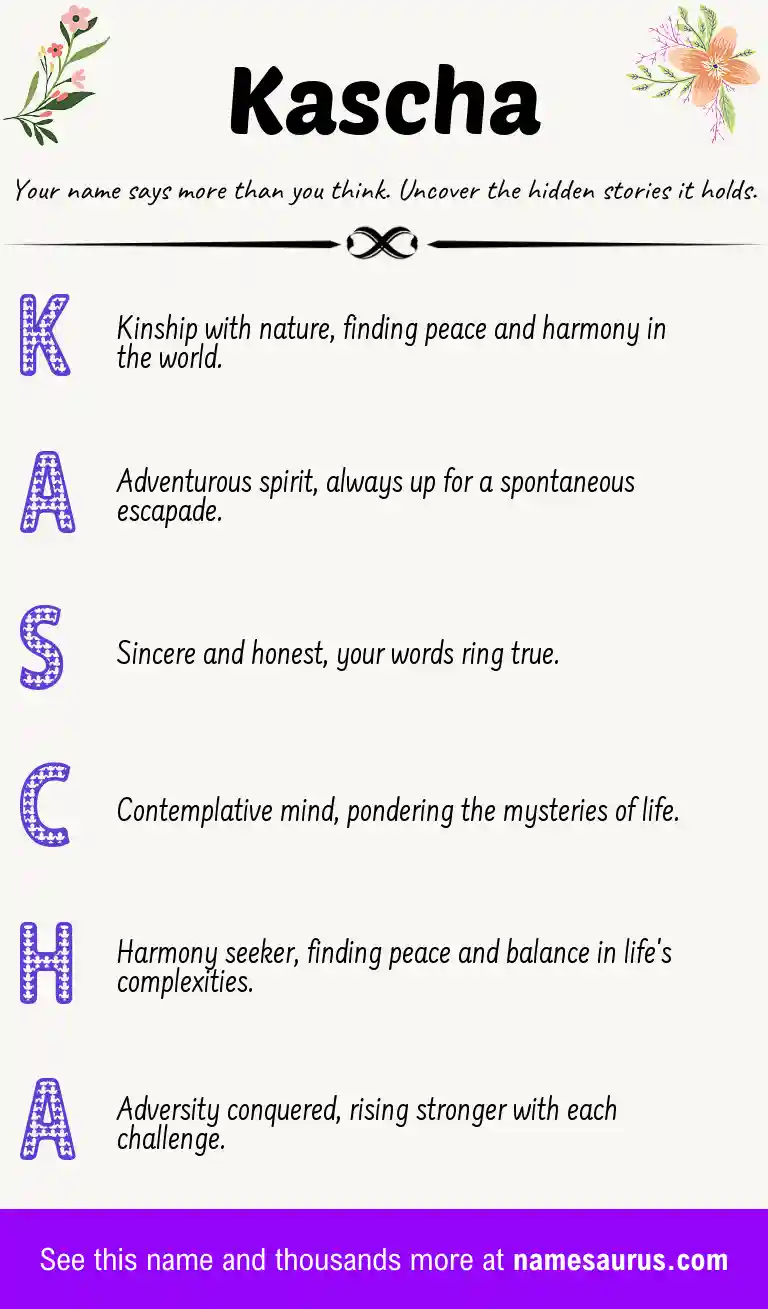 Acrostic poem about Kascha.
