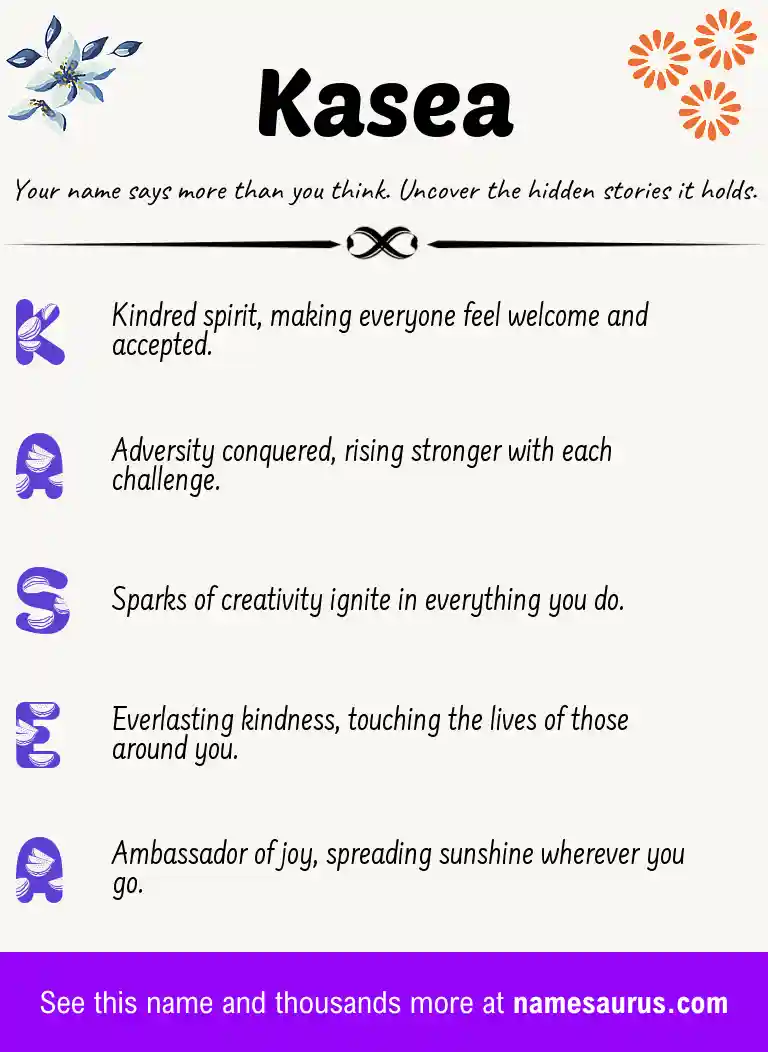 Acrostic poem about Kasea.