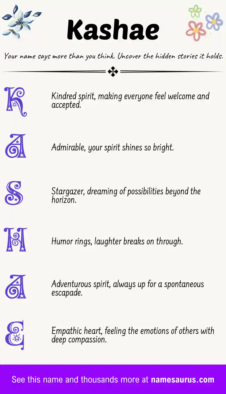 Acrostic poem about Kashae.
