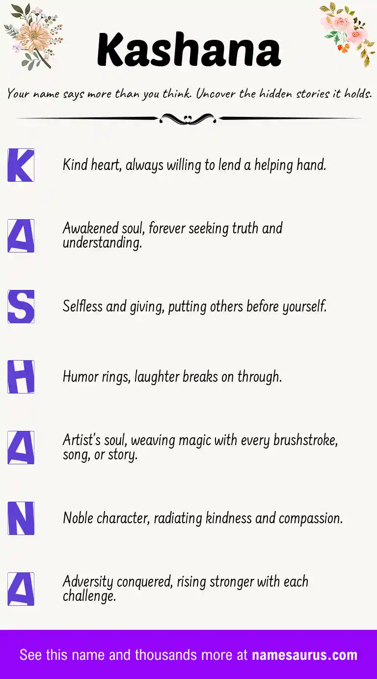 Acrostic poem about Kashana.
