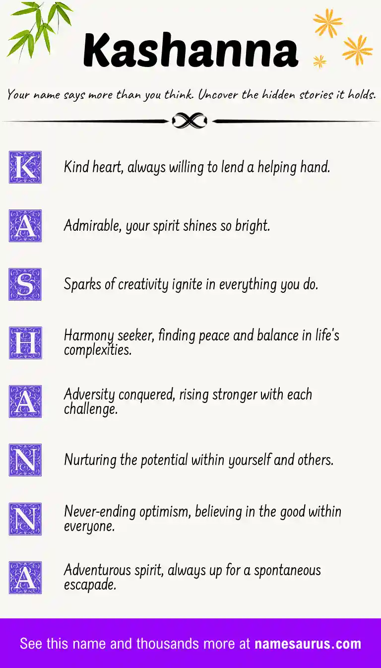 Acrostic poem about Kashanna.