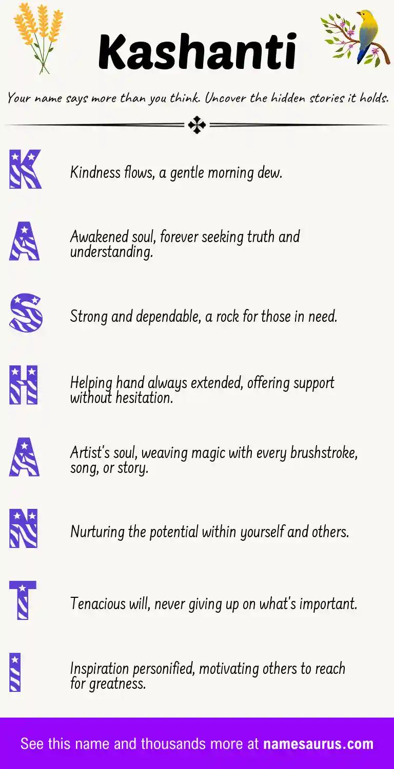 Acrostic poem about Kashanti.