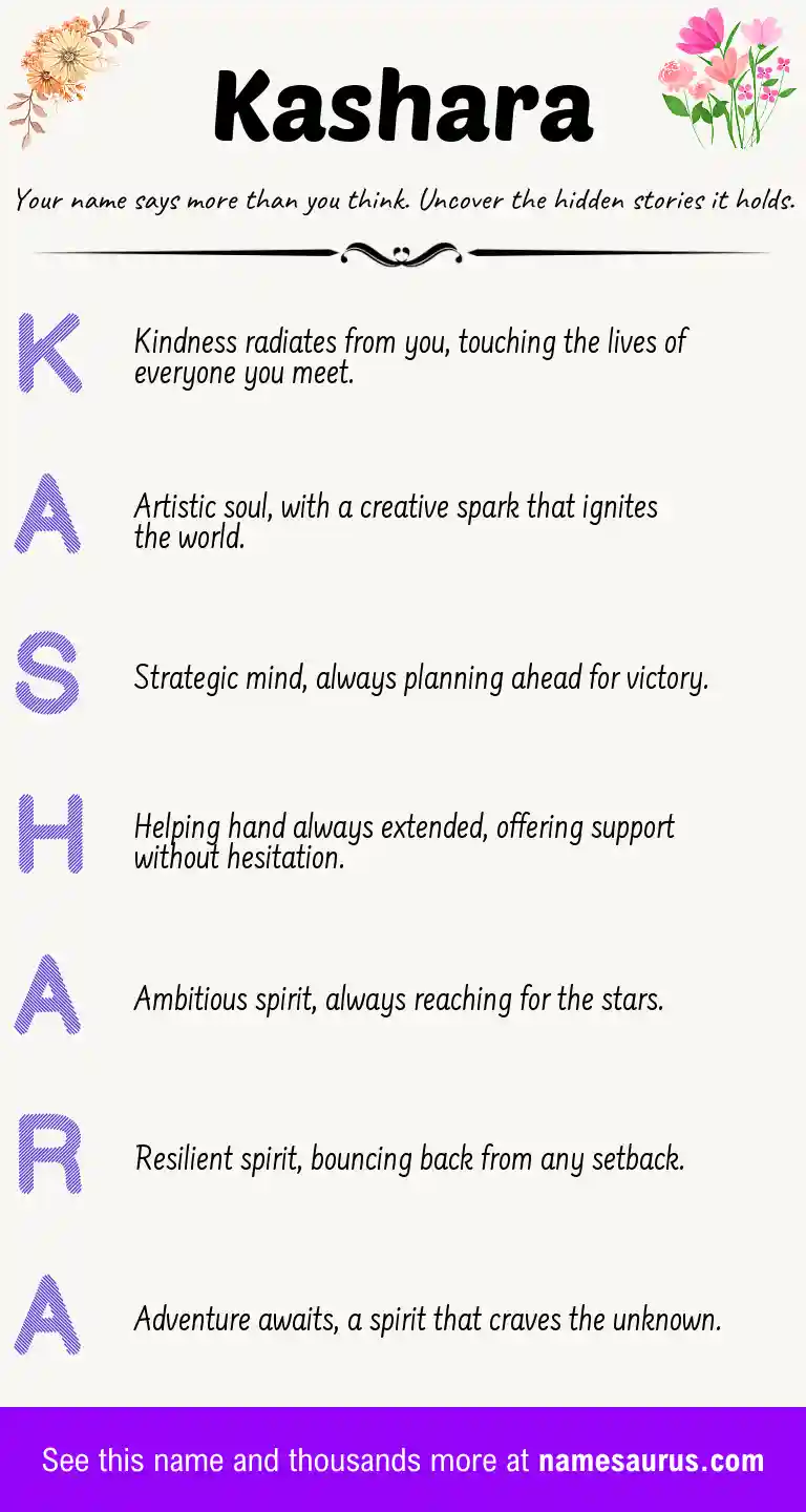 Acrostic poem about Kashara.