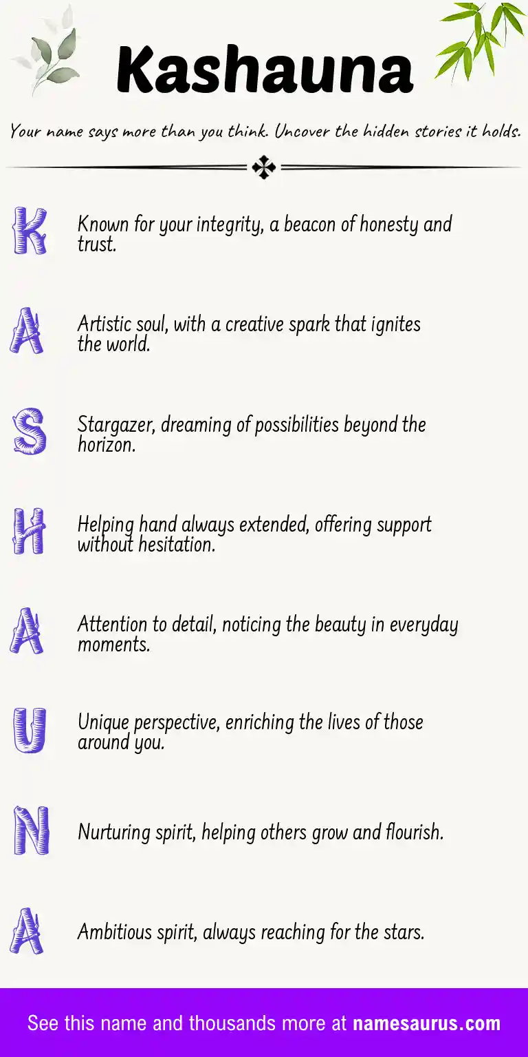 Acrostic poem about Kashauna.