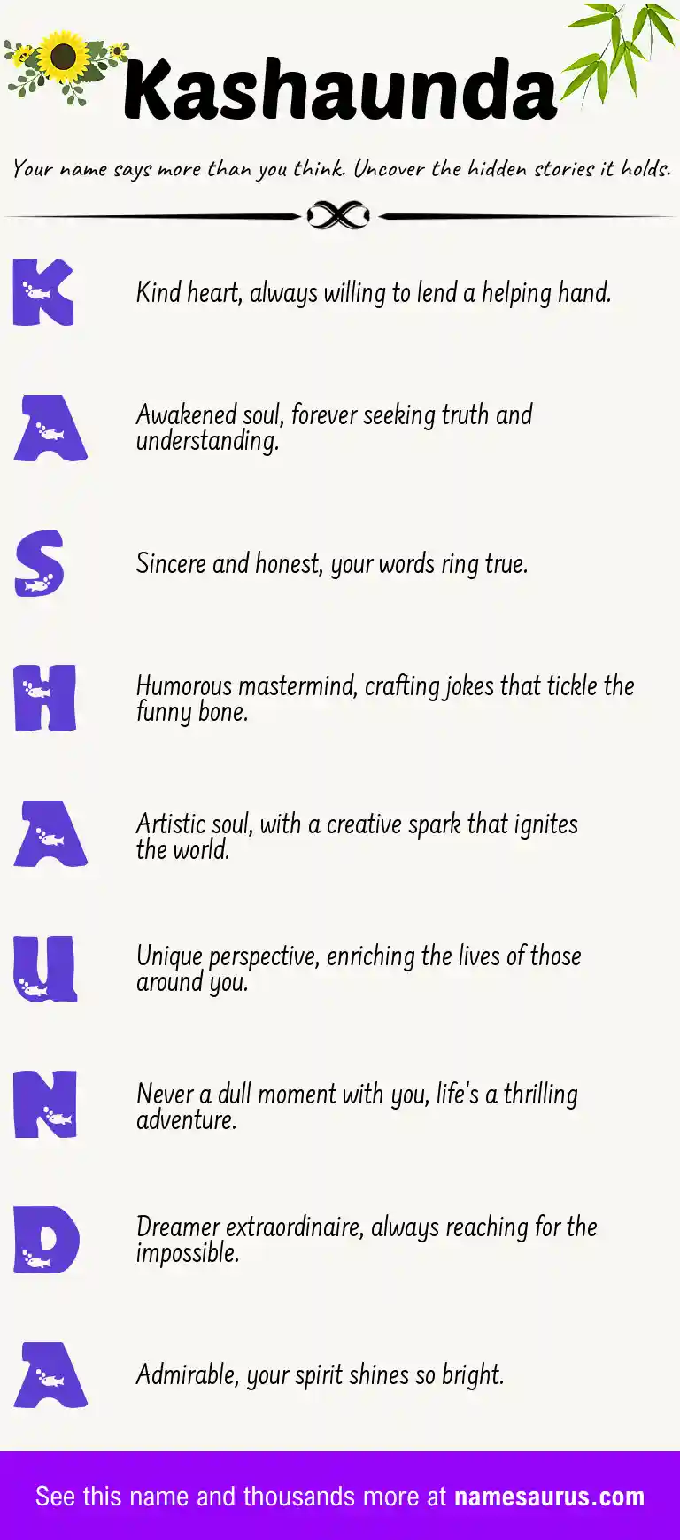 Acrostic poem about Kashaunda.