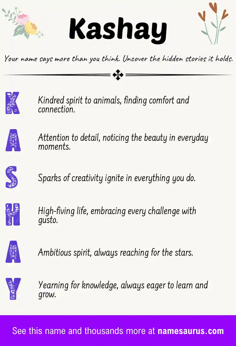 Acrostic poem about Kashay.