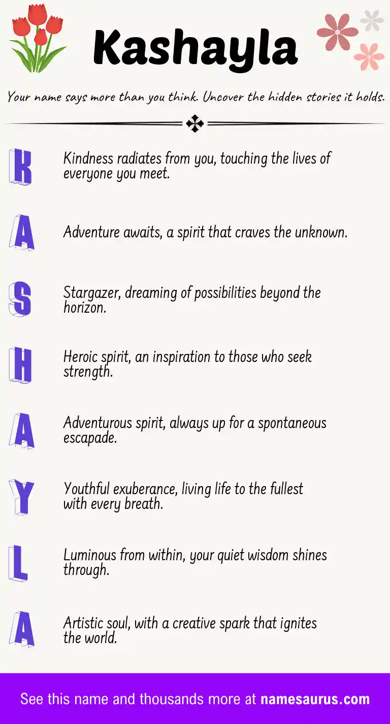 Acrostic poem about Kashayla.