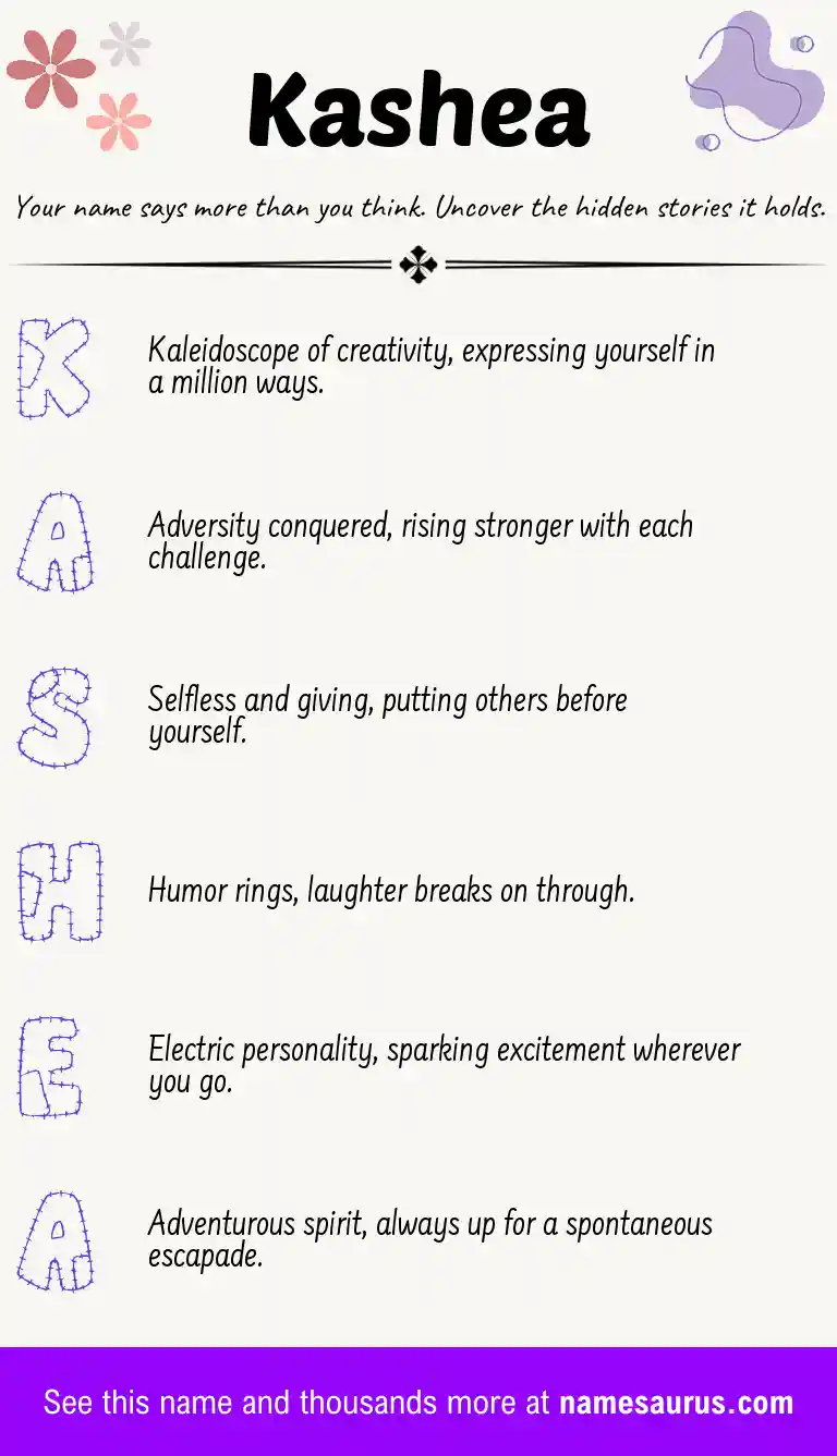 Acrostic poem about Kashea.