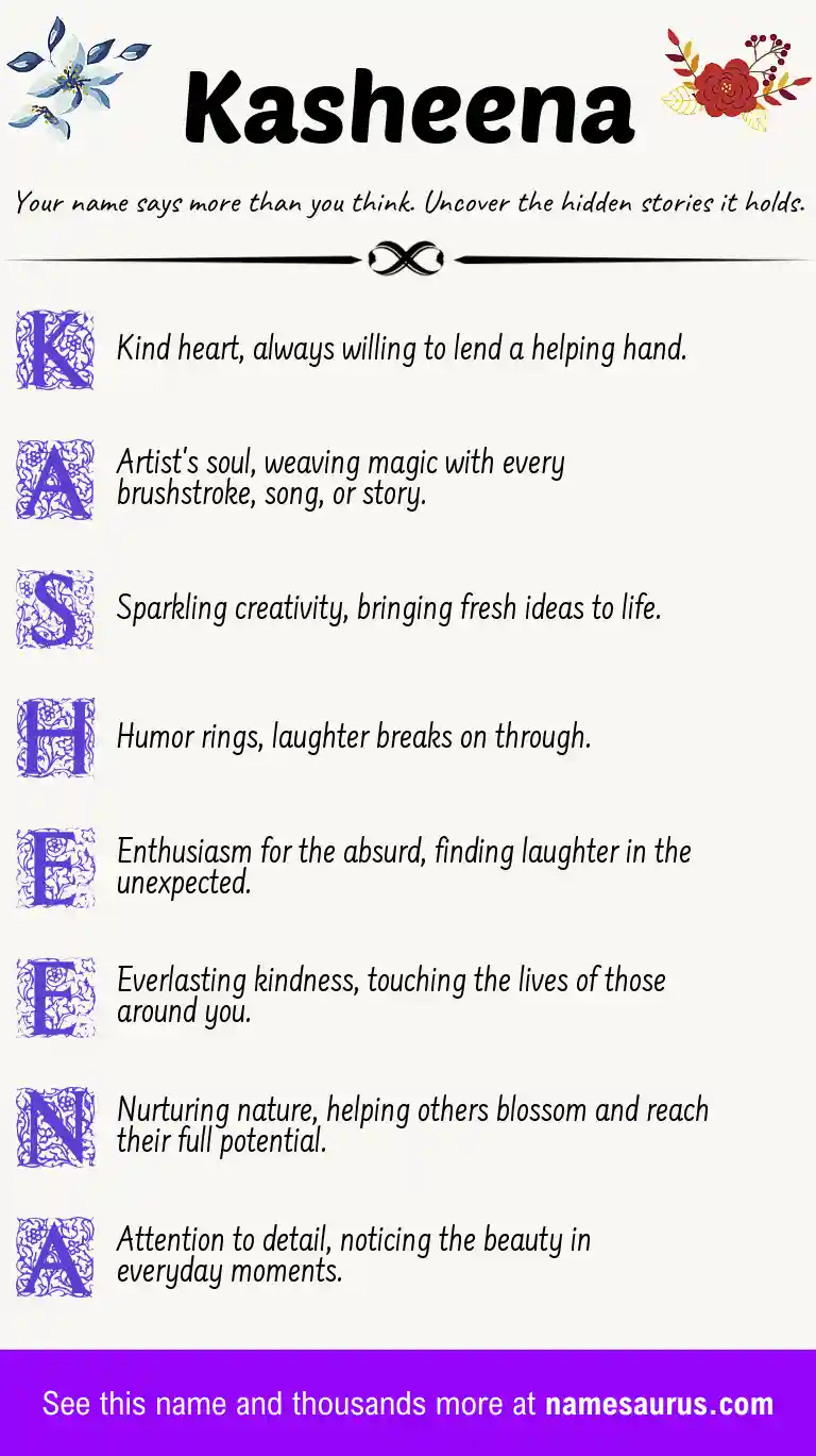 Acrostic poem about Kasheena.