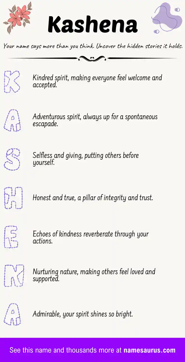 Acrostic poem about Kashena.