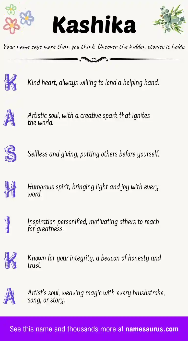 Acrostic poem about Kashika.