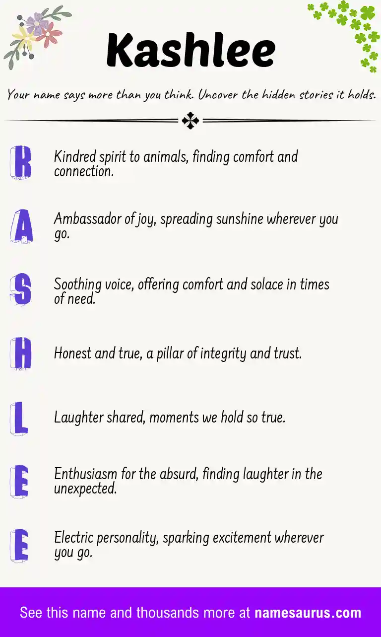 Acrostic poem about Kashlee.